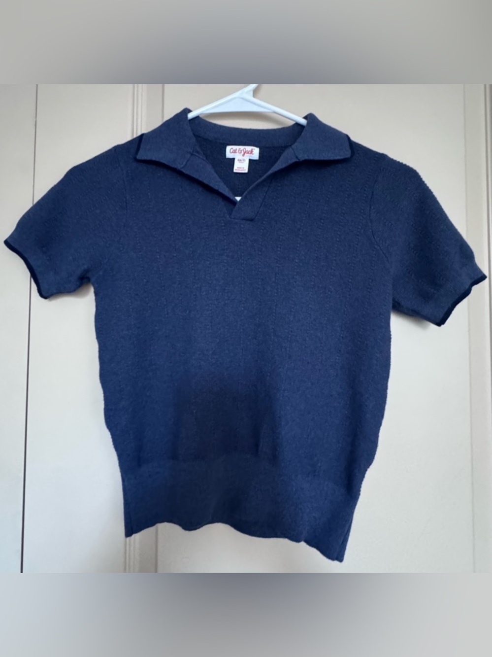 Cat & Jack Boys Navy Short-Sleeve Polo Sweater
